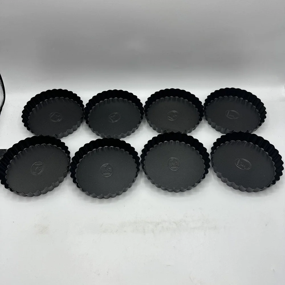 ROSHCO Mini Tart Pie Pans Set of 8 Non-Stick 4